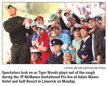 Tiger toiling again in Ireland pro-am event