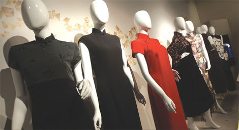 Qipao designs from Blanc de Chine are shown at a recent exhibition, called 'The Evergreen Classic - Transformation of the Qipao'. The pieces from the luxury fashion brand have incorporated contemporary fashion elements with the traditional Chinese garment. 