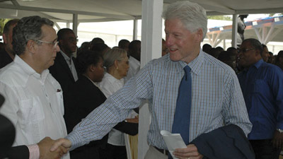 Clinton returns to Haiti 6 months after quake