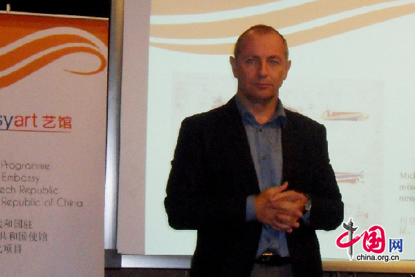 Czech Ambassador Mr. Libor Sečka at the press conference.