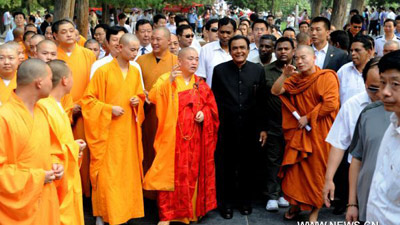 Sri Lankan PM visits Shaolin Temple