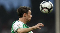 Ross (R) of Beijing Guoan vies with a player of Birmingham City during a charity soccer match between Beijing Guoan FC and Birmingham City FC at the National Stadium or the Bird's Nest in Beijing, China, July 21, 2010. Birmingham City won 1-0.