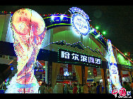 Harbin International Beer Festival is open in Harbin, capital of Northeast China's Heilongjiang Province, on July 1, 2010. There are many world-famous beer manufacturers from Germany, the United States, Denmark and Japan, as well as China are taking part in the occasion. The festival is a grand gathering not only for beer manufactures, but also for people all over the world.[Photo by Wang Maohuan]