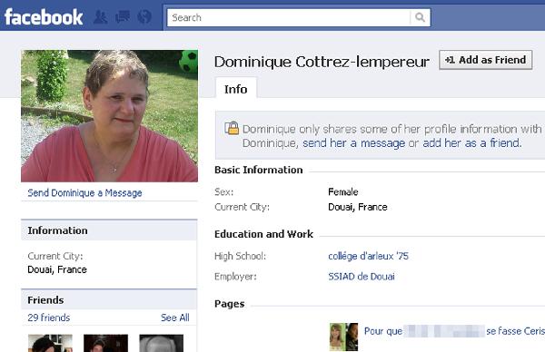 A picture taken from the Facebook page allegedly shows Dominique Cottrez, who was charged with the &apos;deliberate homicides of minors under the age of 15&apos;. [Xinhua]