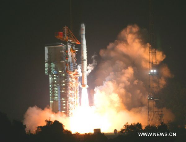 The fifth orbiter into space, as part of its satellite navigation and positioning network known as Beidou, or Compass system, is launched on the Long March 3I carrier rocket at Xichang Satellite Launch Center in Xichang, southwest China's Sichuan Province, on August 1, 2010.