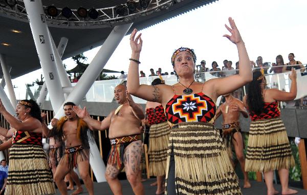 Maoris of New Zealand perform Haka at Shanghai Expo
