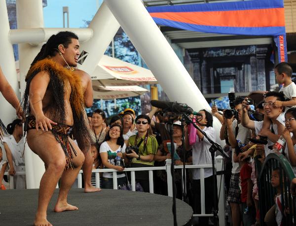 Maoris of New Zealand perform Haka at Shanghai Expo