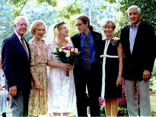 Former U.S. President Jimmy Carter attends his daughter Amy Cater&apos;s wedding ceremony on September 1, 1996.[gb.cri.cn] 