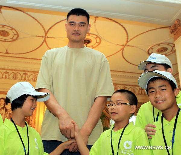 Orphans from quake-hit Sichuan excited to meet Yao Ming