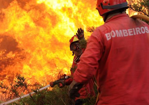 More than 700 firefighters and soldiers are trying to extinguish dozens of forest fires in Portugal after temperatures rose up to 40 degree Celsius in several areas of the country.[Xinhua] 