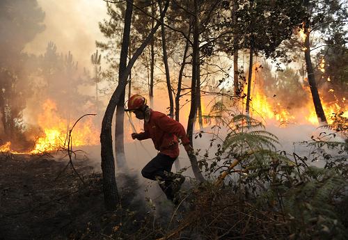 More than 700 firefighters and soldiers are trying to extinguish dozens of forest fires in Portugal after temperatures rose up to 40 degree Celsius in several areas of the country.[Xinhua] 