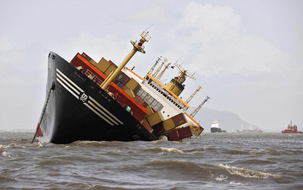 Cargo ship overturns after collision off Mumbai coast