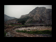 The stone material factory of the township usually stops production in rainy days. [China.org.cn]