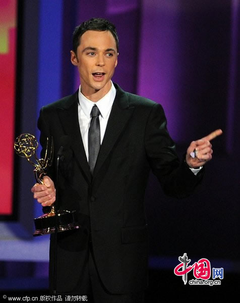 Actor Jim Parsons accepts the Outstanding Lead Actor in a Comedy Series award onstage at the 62nd Annual Primetime Emmy Awards held at the Nokia Theatre L.A. Live on August 29, 2010 in Los Angeles, California.