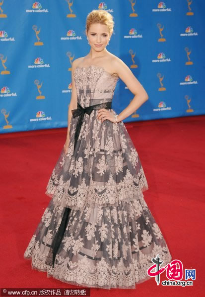 Actress Dianna Agron arrives at the 62nd Annual Primetime Emmy Awards held at the Nokia Theatre L.A. Live on August 29, 2010 in Los Angeles, California.