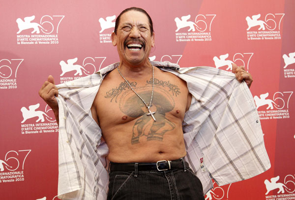 Actor Danny Trejo poses for photographers during a photocall for the movie 'Machete' at the 67th Venice Film Festival September 1, 2010.