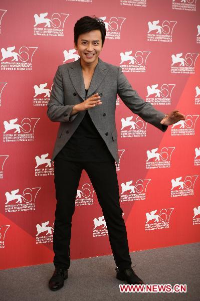 Chinese actor Deng Chao poses during the 'Detective Dee and the Mystery of the Phantom Flame' red carpet event at the 67th Venice Film Festival Sept.5, 2010.