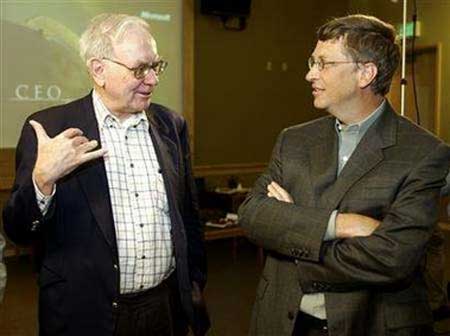 Bill Gates(right) and Warren Buffett(left) Photo:Xinhua