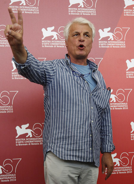 Director Michele Placido poses during a photocall for the movie 'Vallanzasca' at the 67th Venice Film Festival September 6, 2010.