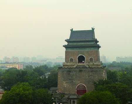 The Bell Tower, as seen from the Drum Tower Monday Photo: Wang Zi 