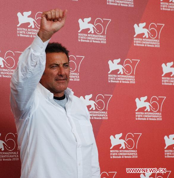 Italian actor Luca Barbareschi poses during a photocall of 'Noi credevamo' at the 67th Venice Film Festival at Venice Lido, Italy, on Sept. 7, 2010.