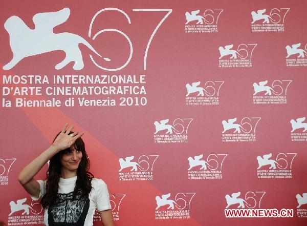 Italian actress Francesca Inauidi poses during a photocall of 'Noi credevamo' at the 67th Venice Film Festival at Venice Lido, Italy, on Sept. 7, 2010.