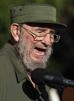 Former Cuban leader Fidel Castro speaks during a meeting with students at Havana's University September 3, 2010. [Agencies]