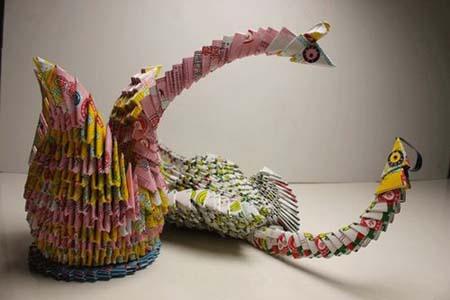 At the Montreal Pavilion at the Expo, artworks made from trash were crowned as winners of an environmental awareness campaign.