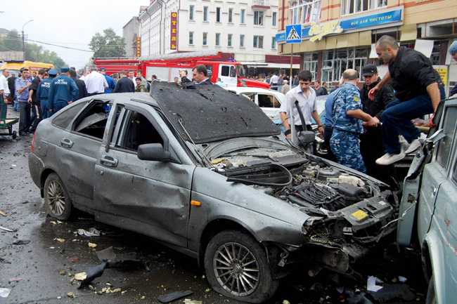 Police said at least 17 people were killed in the suicide bomb blastoutside a market. [Xinhua] 