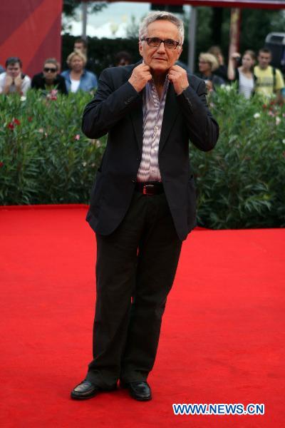 Director Marco Bellocchio of Italian film 'Sorelle Mai' arrives at the red carpet at the 67th Venice Film Festival, Sept. 9, 2010.