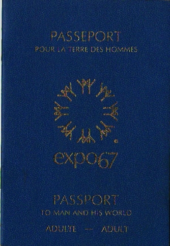 Cover of an Expo passport issued at Montreal's Expo '67