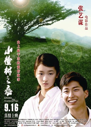 A poster of Zhang Yimou&apos;s latest product Under The Hawthorn Tree. [CFP]