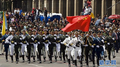 PLA Guard of Honor attends Mexico's military parade