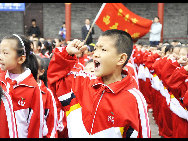 Students commemorate the 79th anniversay of Mukden Incident,September 18, 2010.