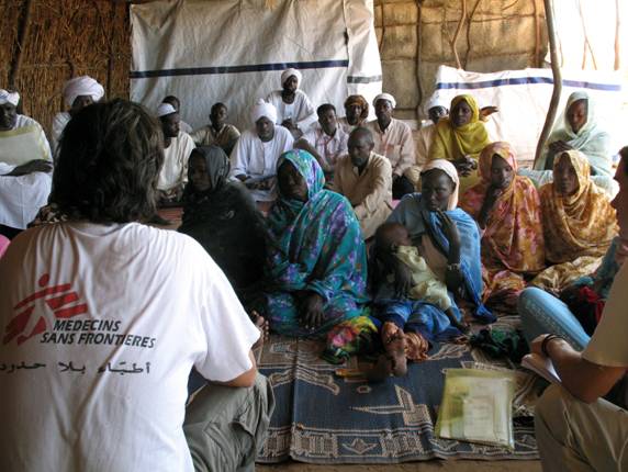 Additionally, MSF's counselor is providing support to displaced families to help them deal with anxiety and loss, and informing people about the available support services in the health center.[Oscar Sanchez-Rey/MSF]