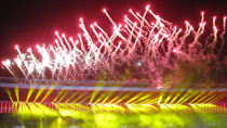 Fireworks kick off the fifth Special Olympics Games of China in the opening ceremony Sunday night. [China.org.cn]