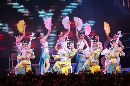 A file picutre of the Oriental Jasmine Girls Band from southwestern China's Sichuan Province