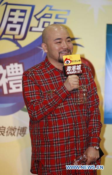 Cantopop lyricist Wyman Wong attends Sina Weibo Anniversary Celebration in Hong Kong, south China, Sept. 20, 2010.