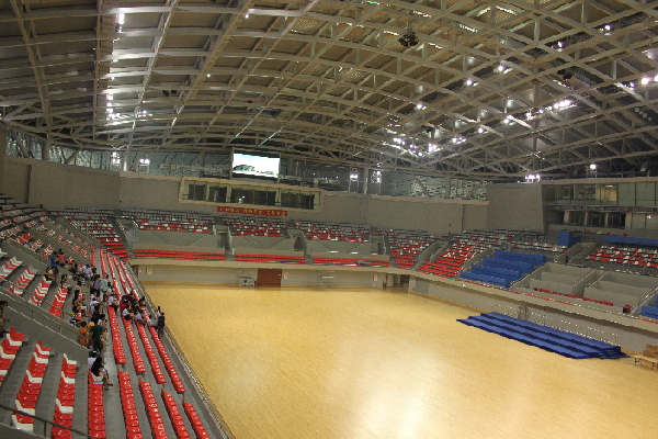 11. Inside the Gymnastics Hall, which can seat 6,000 people and will be changed into a basketball stadium after the Games.