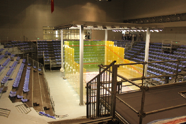 Inside the Squash Hall.