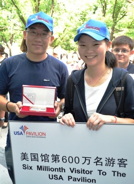 USA Pavilion welcomes six millionth visitor