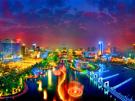 Night scene in Dongguan.[GAGOC]