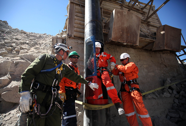 Rescuers successfully tested a capsule to hoist Chile&apos;s 33 trapped miners to freedom and aim to start evacuating them on October 12 night after a two-month ordeal that has gripped the world&apos;s imagination. [Xinhua]