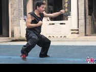 Foshan Teenage Martial Art performance was held in Zumiao Museum, Foshan, Guangdong Province.[Jessica Zhang/China.org.cn]