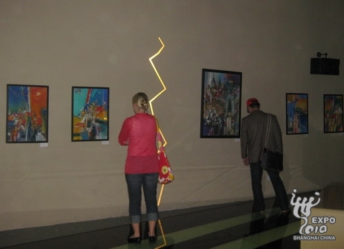 The exhibition captures visitors' attention.
