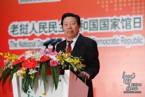 Sun Jiazheng, vice chairman of the National Committee of the Chinese People's Political Consultative Conference (CPPCC), addresses the ceremony.