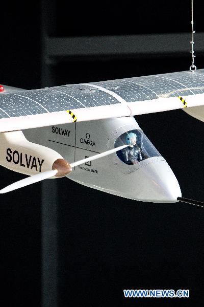 Solar-powered aircraft displayed at Belgium-EU Pavilion