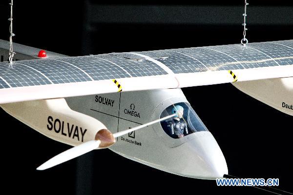 Solar-powered aircraft displayed at Belgium-EU Pavilion