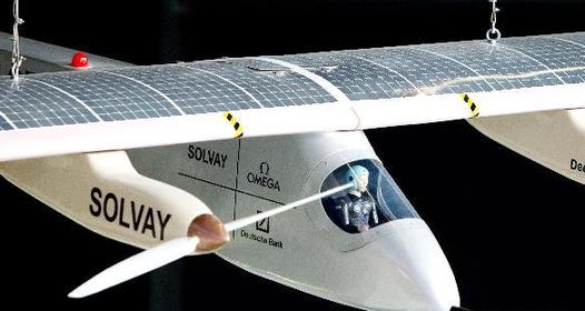 Solar-powered aircraft displayed at Belgium-EU Pavilion
