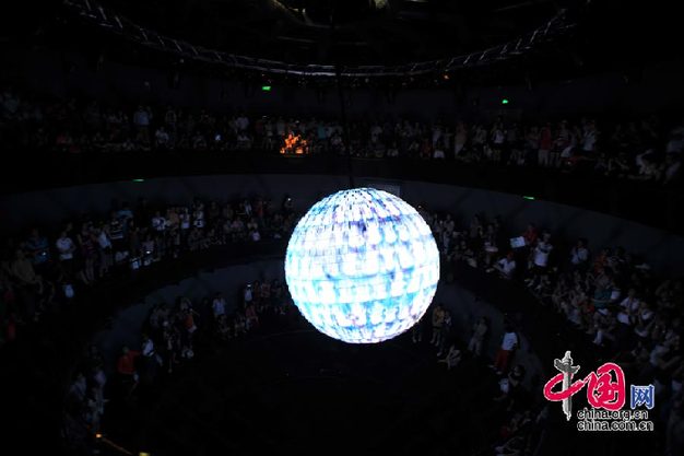 Revolving metal sphere: the highlight of Germany Pavilion